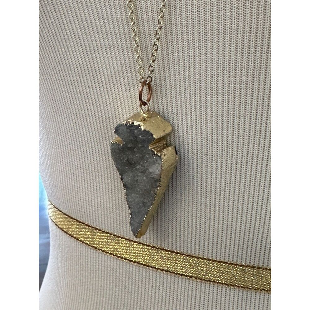 Druzy Arrowhead Statement Necklace